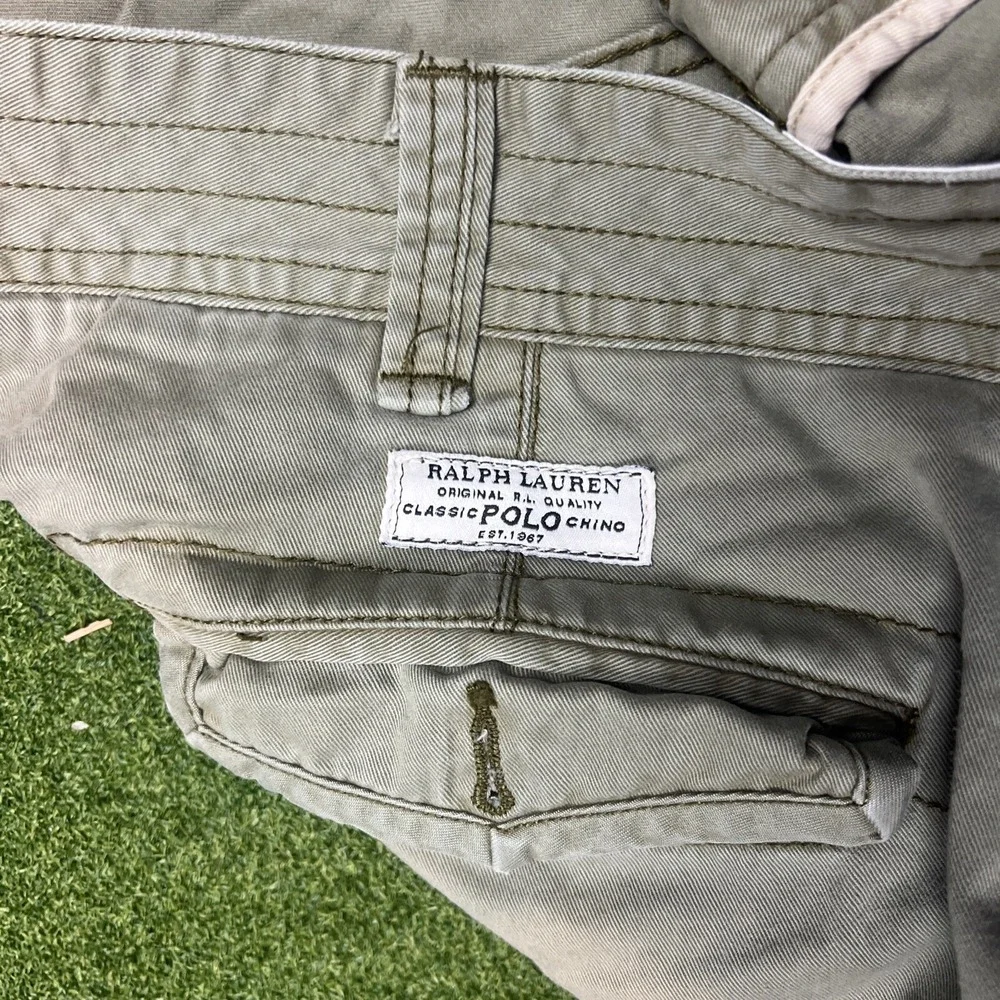 Polo Ralph Lauren Mountain Green Classic Chino Cargo Shorts Men's Size 42
